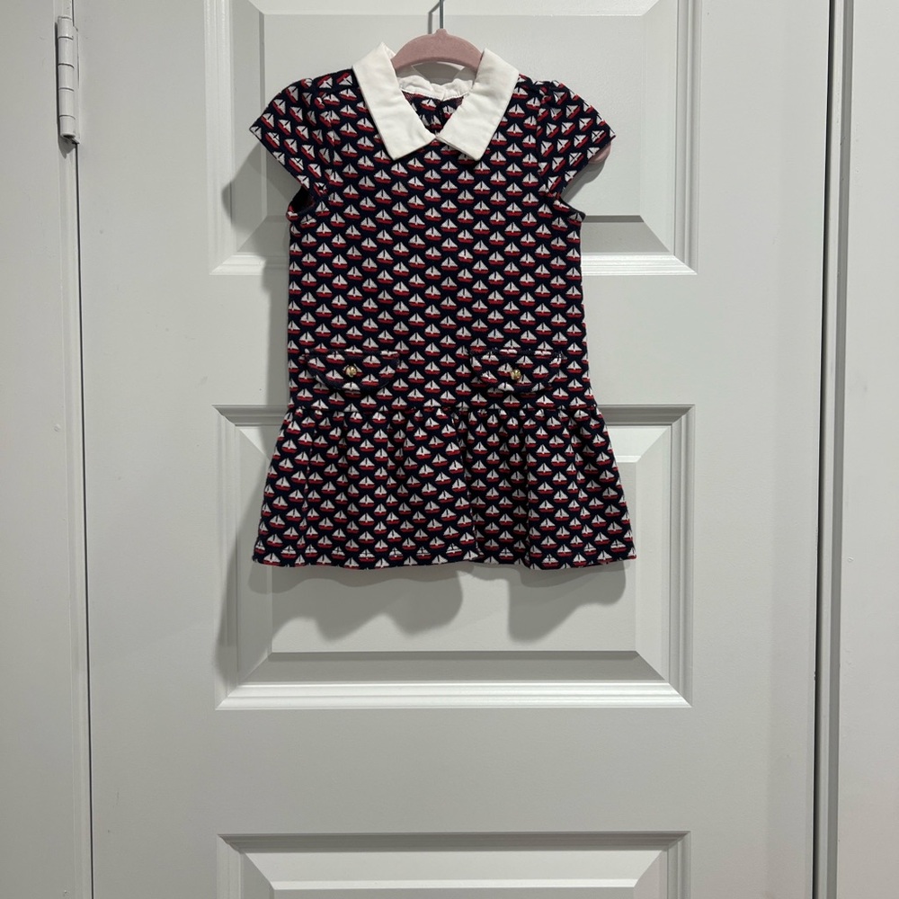 Janie and Jack Navy Dress with White Collar